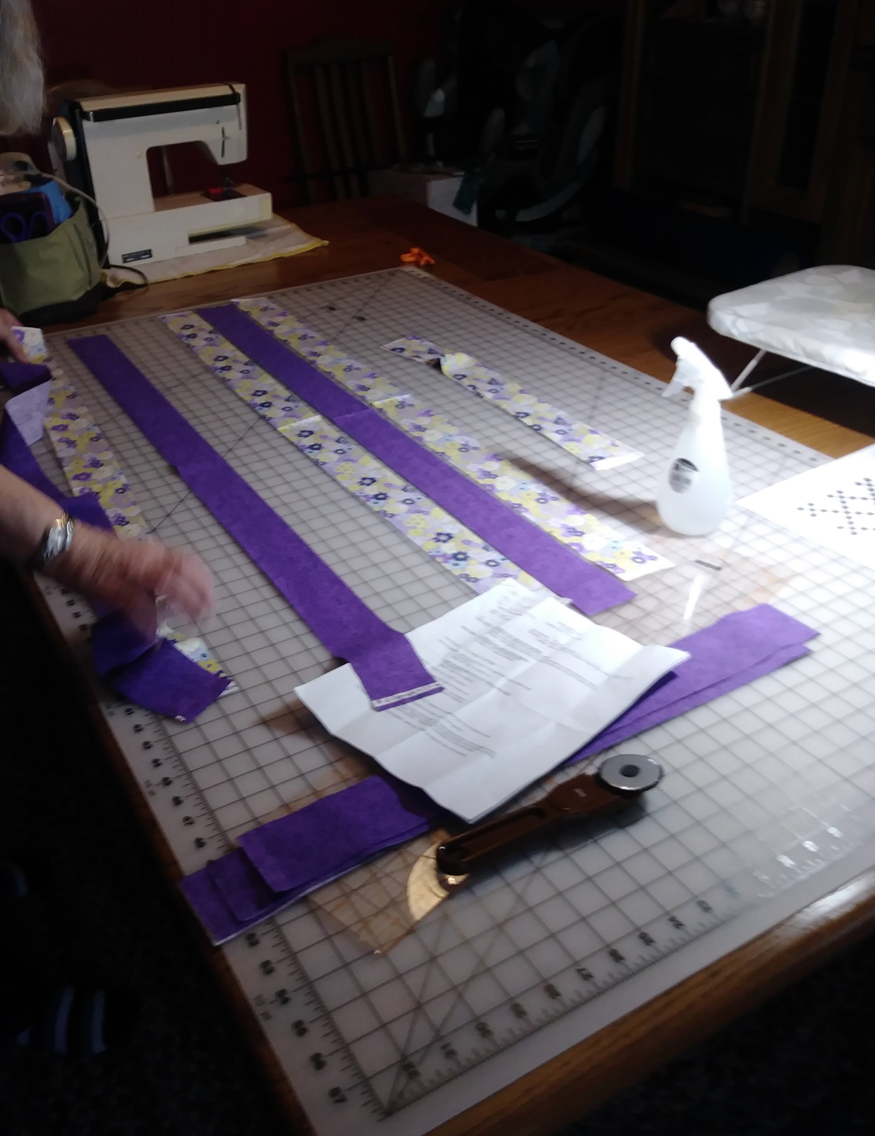 laying out strips